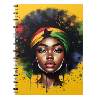 Svartkristen afrikansk melanin syrran anteckningsbok