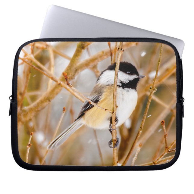 Svartkronad mes - Originalfotografi Laptop Fodral (Framsidan)