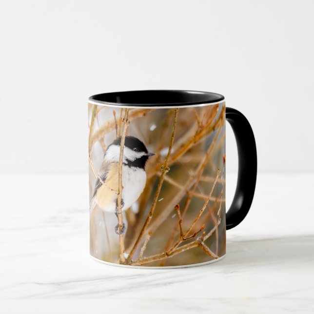 Svartkronad mes - Originalfotografi Mugg (Framsida höger)