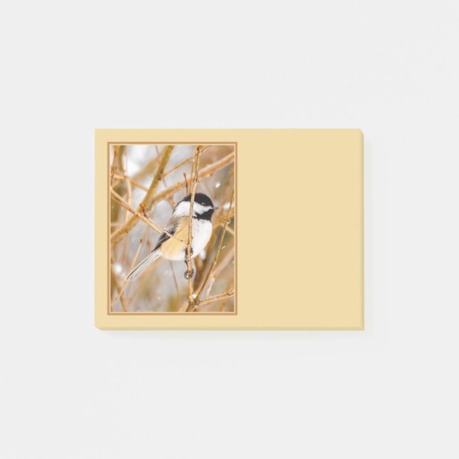 Svartkronad mes - Originalfotografi Post-it Block (Framsida)
