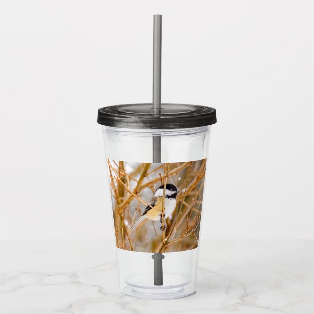 Svartkronad mes - Originalfotografi Take Away Mugg (Framsida)