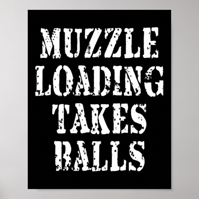 Svartkruttsjakt Rolig Jägare Muzzleloading T-Shirt Poster (Framsidan)