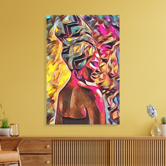 Svartkvinna Canvastryck (Insitu (Vardagsrum))