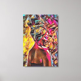 Svartkvinna Canvastryck