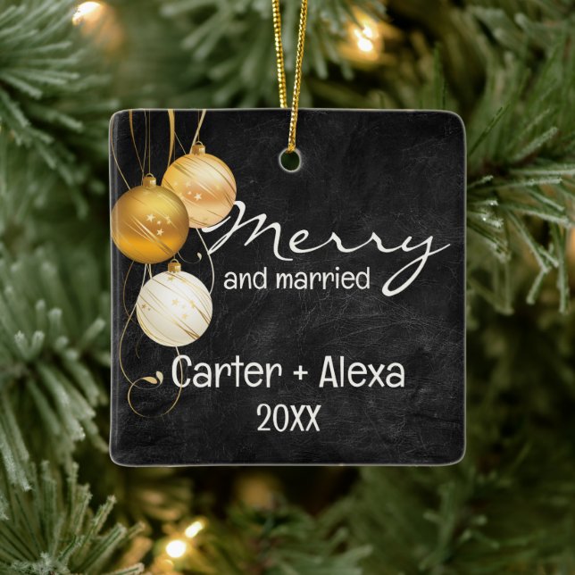 Svartläder Första jul, gift Julgransprydnad Keramik (Träd)