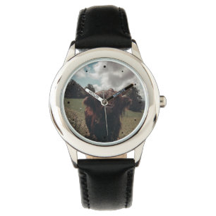 Svartland Skotska vintagar för bete av koma Armbandsur