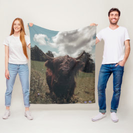 Svartland Skotska vintagar för bete av koma Fleecefilt