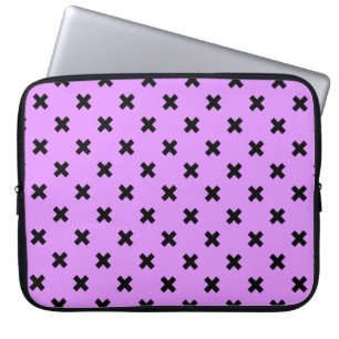 Svartlilaska kor stygn laptop fodral