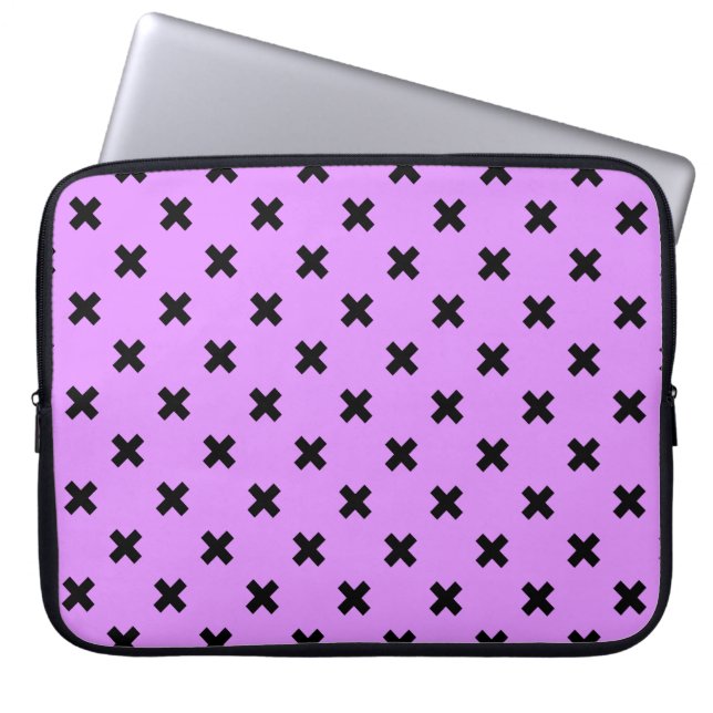Svartlilaska kor stygn laptop fodral (Framsidan)
