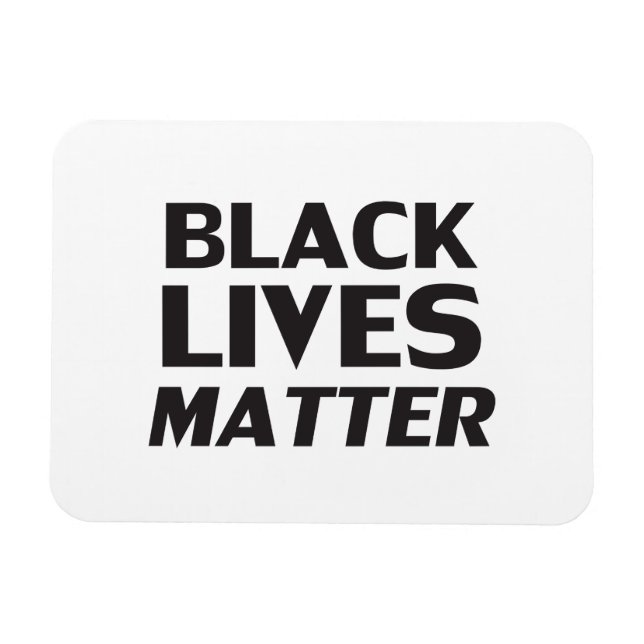 "Svartliv" är svart vitt - Magnet (Horisontell)