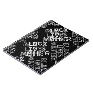 Svartliv har blandat typsnitt spiral pad anteckningsbok