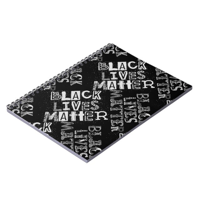 Svartliv har blandat typsnitt spiral pad anteckningsbok (Vänstra Sidan)