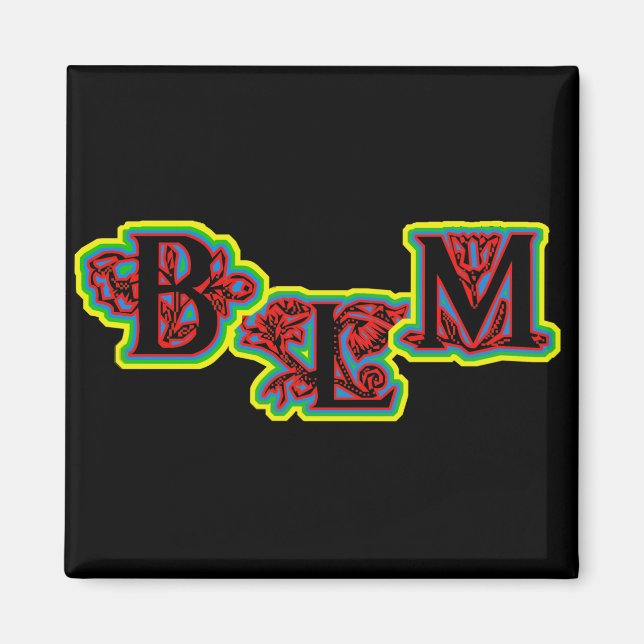 Svartlivar matchar blommor magnet (Framsidan)