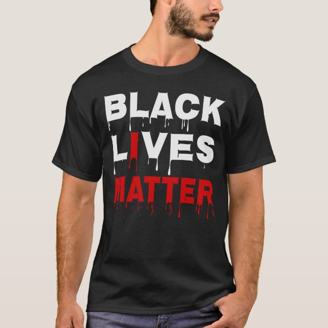 👊 Svartlivar Matter-inspirationsincitat T Shirt (Framsida)