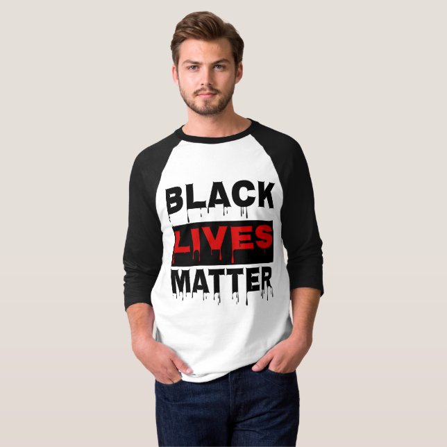 👊 Svartlivar Matter-inspirationsincitat T Shirt (Hel framsida)