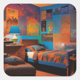 Svartljusdagar Fyrkantigt Klistermärke