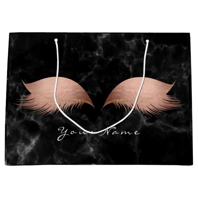 Svartmakeup rosa ros Guld  marble Lash Black Makeu (Framsidan)