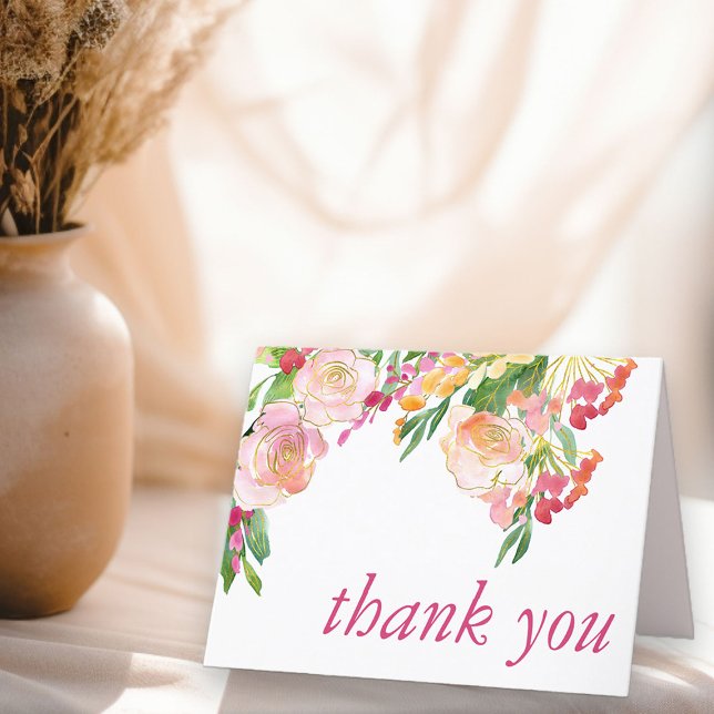 Svartmappat visitkort från Tack, mexikanska filtör Tack Kort (Thank You card from my Floral Chic Quinceanera Collection
)