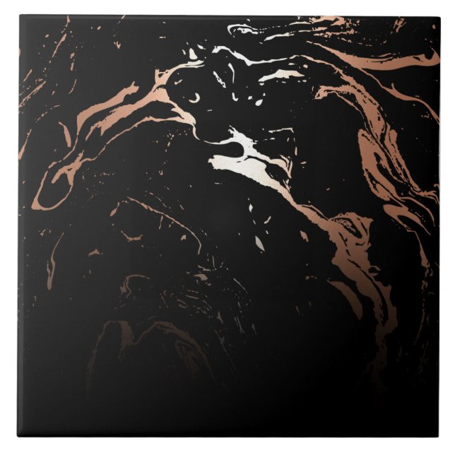 Svartmarmor ro Guld Kakelplatta (Framsidan)