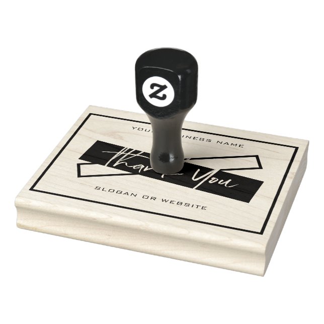 Svartmaskband för Tack Business Namn webbplats Stämpel (Stämpel)