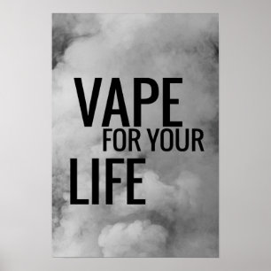 Svartmoln Vape för livaffischtryck Poster