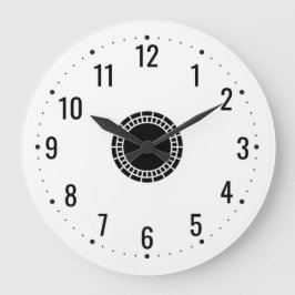 Svartnummer för en vit stor klocka