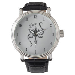 Svartnummer för libra Zodiac-symbol Armbandsur