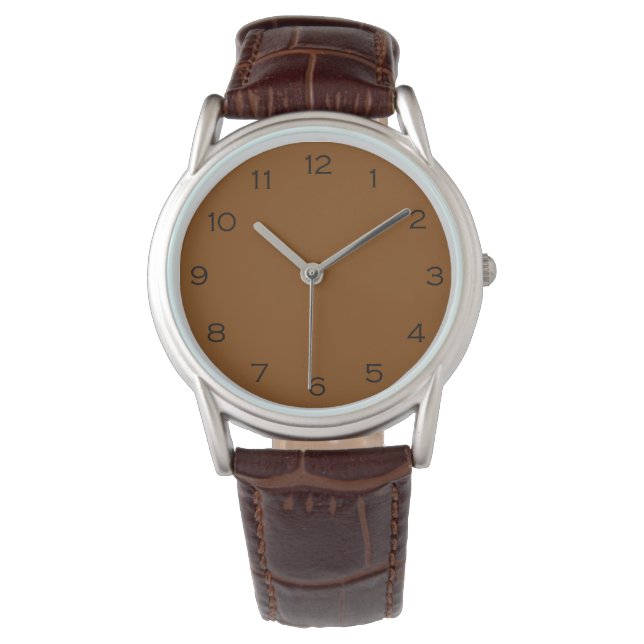 Svartnummer på Brown wam Armbandsur (Framsida)