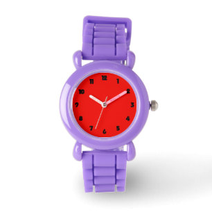 Svartnummer på Tjock vid rött tecken Armbandsur