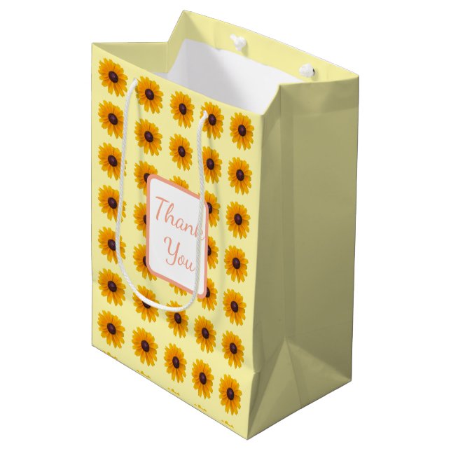 Svartögd Susan Flower Gift Bag (Framsidan Vinklad)