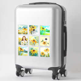 Svartögda Susan-blommor Skrapbook Klistermärken