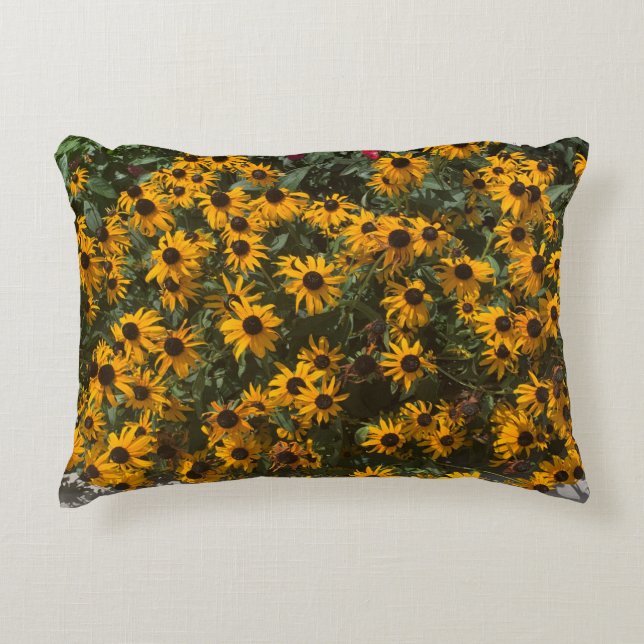Svartögda Susans blommor, Blommig, Fotografi Prydnadskudde (Framsidan)