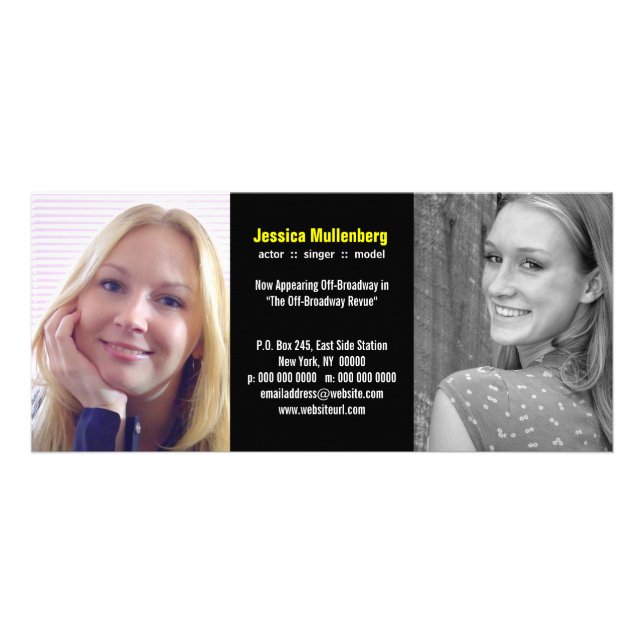 Svartpanelens Dubbla, hörlurar Reklamkort (Framsidan)