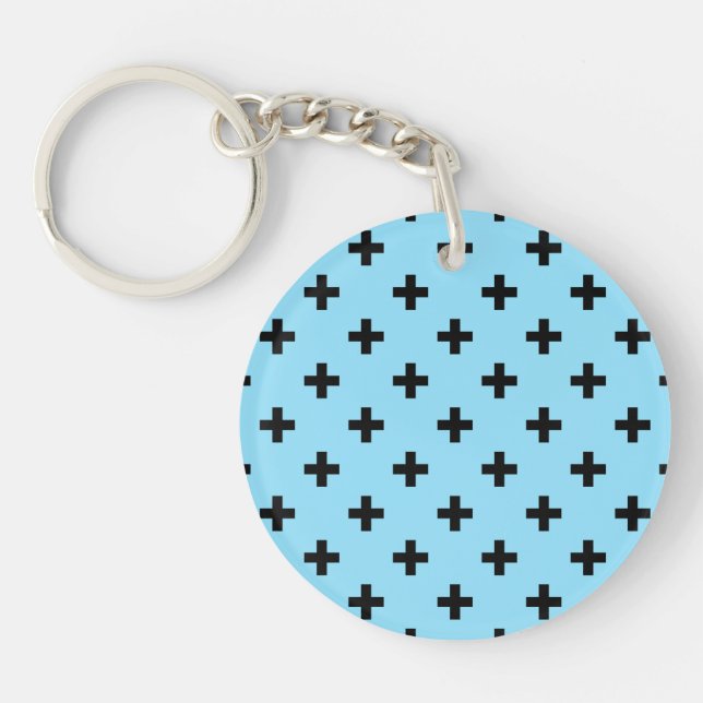 Svartpolka kor på baby blue (Framsidan)