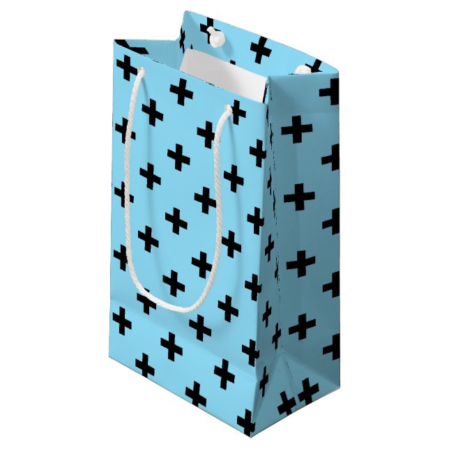 Svartpolka kor på baby blue (Framsidan Vinklad)