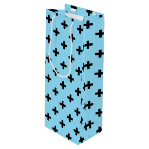 Svartpolka kor på baby blue