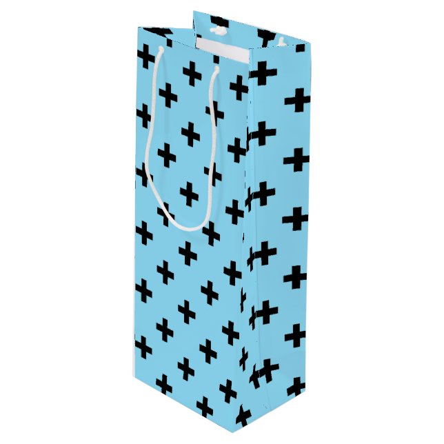 Svartpolka kor på baby blue (Framsidan Vinklad)