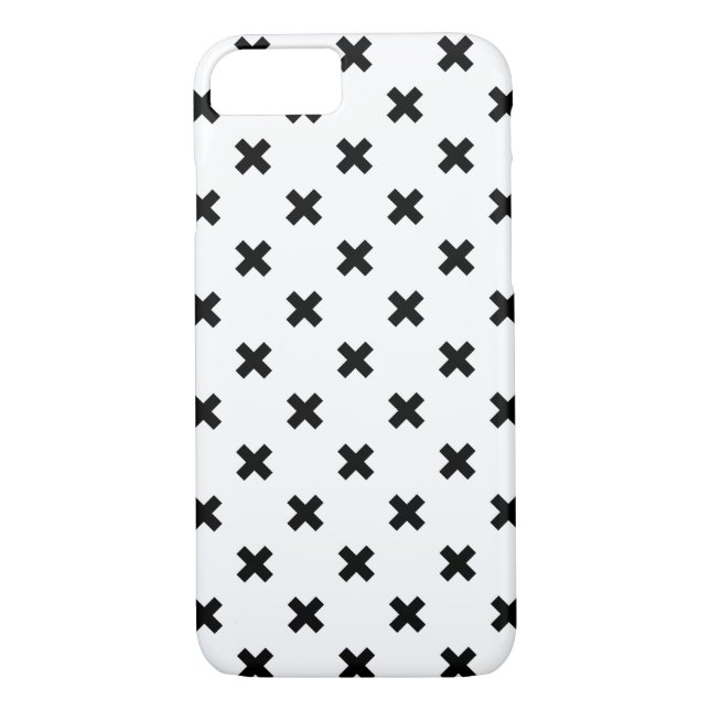 Svartpolka kor på vit Case-Mate iPhone skal (Baksida)