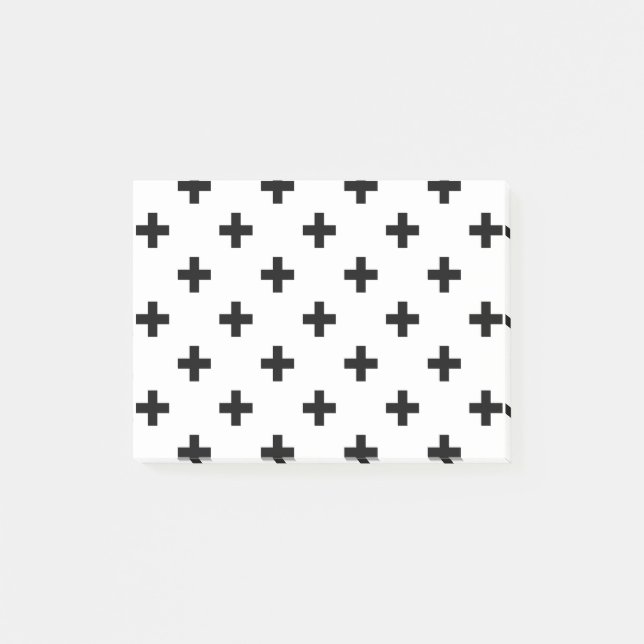 Svartpolka kor på vit post-it block (Framsida)