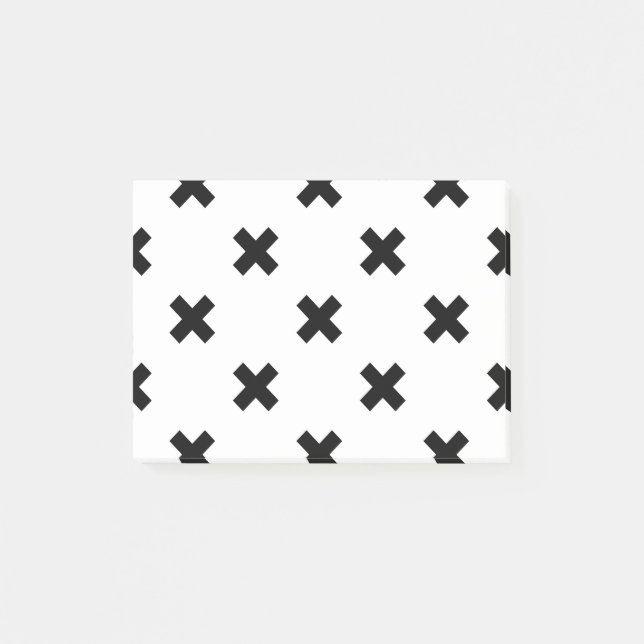 Svartpolka kor på vit post-it block (Framsida)