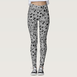 Svartprickad Leggings