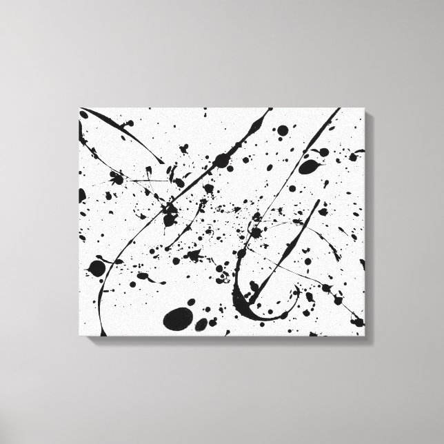 svartpunktsförpackad arbetsyteutskrift canvastryck (Framsida)