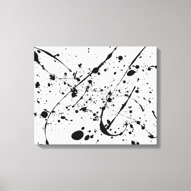 svartpunktsförpackad arbetsyteutskrift canvastryck (Framsida)