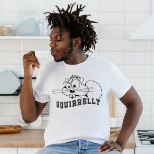 Svartradskonst för en liten ekorrrel t shirt