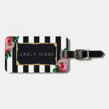 Svartrandar och blom- bagagemärkre