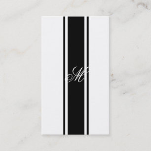 Svartrandar och Monogram Visitkort