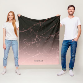 Svartromarmor Fleecefilt