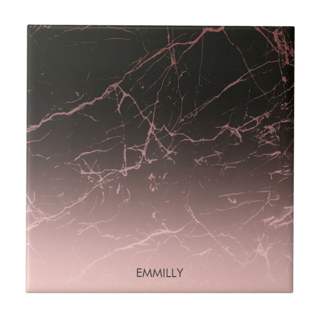 Svartromarmor Kakelplatta (Framsidan)