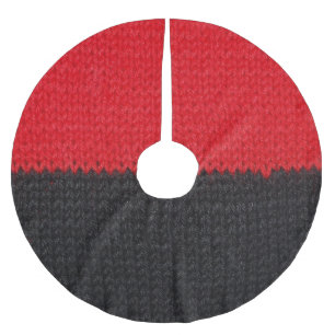 Svartrött sticka: strimlad closeup. julgransmatta borstad polyester