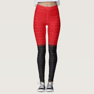Svartrött sticka: strimlad closeup. leggings